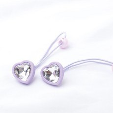 메르시밴드 여아용 하트보석 헤어끈 2p