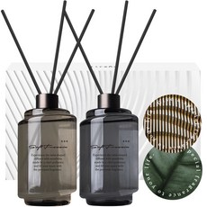 플렌느 트위스트 디퓨저 500ml 2p + 디자인 코스터 2종 세트, 소프트프리지아, 2개
