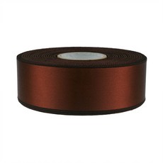 Ribbon Factory 色線羅緞緞帶 40mm, 7淺栗色 + 栗色線, 36m
