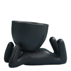 LIVING&DO 極簡主義陶瓷花盆 D, 單一顏色, 1個