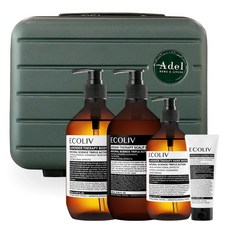 ecoliv 綠色硬殼包 35cm+頭皮洗髮精 1000ml+薰衣草沐浴露 1000ml+薰衣草洗手乳 500ml+奶油牛奶潔面露 120ml 組, 1套