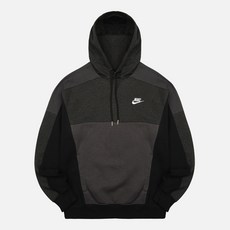 NIKE 耐吉 男款運動服刷毛布拼色連帽T