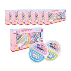 아이비스 반반 젤리 클레이 4종 x 8p 세트 SP11552, 투명, 노랑, 파랑, 분홍, 1개