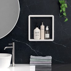 MONACO OLIVE Lux 多用途室內裝潢壁掛式收納整理架 A5, 白色, 1個