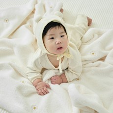 lolbaby 嬰兒用冬季刺繡超細纖維毯, 雛菊