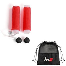 GUB Naya Style 自行車車把把手 2p + 獨家袋套組 CYYP-64-1PU, 紅色（手柄）, 1套