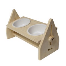 躲貓貓寵物可調節高度水伴餐具 2個+陶瓷碗 2個, 1組