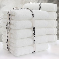 COTTON CLOUD 飯店毛巾 220g 40支 精梳棉 10條, 1組, 白色