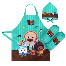 브레드이발소 플레이 앞치마 토시 두건 3종 세트 PO020