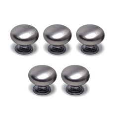 圓形櫥櫃把手 銀色, 5個