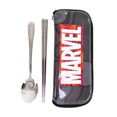 LILFANT Marvel筷子+湯匙收納袋組, 漫威款, 湯匙+筷子+餐具袋