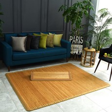 王竹蓆優質碳化邊框, 棕色的