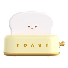 E.B. MADE 超萌烤吐司機小夜燈, 3000K暖黃光, Type-C接口, 蛋黃色