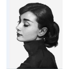 Momofix Painting DIY畫作組 40*50cm, 經典奧黛麗, 1個