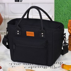 Ttabongoppa 露營野餐保溫保冷兩用多功能收納包 JNHA2018, 黑色, 10L