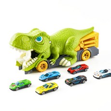 MY LITTLE TIGER 老虎引擎 恐龍汽車運輸車 聲光玩具, 混合顏色, 1個