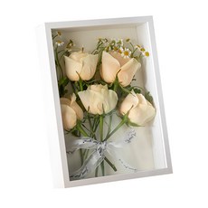 모던리빙 입체 직사각형 테이블 장식 소품 액자 5cm, 화이트