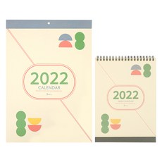 b fancy 2022 年初學者壁掛式日曆套組 2, 混色, 1套