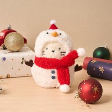 버터 크리스마스 눈사람 인형옷, 화이트, 1개