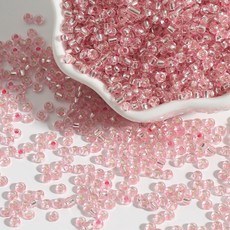 Allode 透明簡約多色圓珠 DIY串珠 3mm 500顆, 06 粉紅色, 2個
