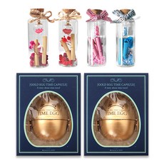 隨機玻璃瓶信 4入 + 金蛋時間膠囊 2入, 混合色, 1個