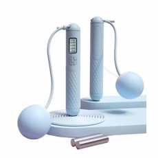 s-sportplus+ ts40五鍵跳繩 無線智能計數 負重球 健身跳繩, 藍色 b, 1條, 2.8 x 5mm