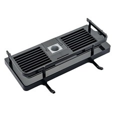 hillo 簡易免打孔淋浴浴室置物架, 黑色, 1個