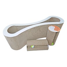 펫츠몬 8자형 공놀이 멀티 스크래쳐 세트, 화이트, 1세트