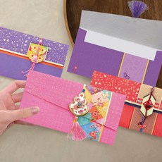 From&To 傳統拼布福袋零用錢信封4件組, FB217 / 218-56, 1套