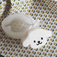Hanna's 簡約小狗 2D 頭像矽膠模具, 單一顏色