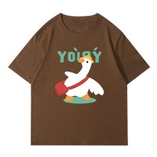 레몬소울 여성용 하티 빅사이즈 프린팅 반팔 티셔츠