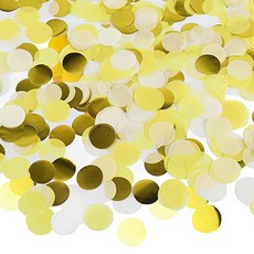 Party09 圓形五彩紙屑 2.5cm 150g, 1個, 金色陽光