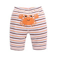 MOM&BAB 孩童大螃蟹印花柔軟棉質短褲