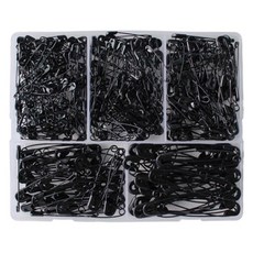 Khohimo 科希莫 多用途 安全別針 5種 340件 套組, 黑色, 1組