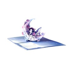 Wanis宇宙3D立體卡片立體信紙, 混合顏色, 1個