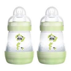 MAM Easy Start防脹氣PP奶瓶, 綠色, 160ml, 2個