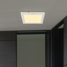 KUMHO Beongaepyo 원하 閃電牌 薄邊方形無頻閃感應燈 22cm LED 20W 白色 燈泡色, 1個