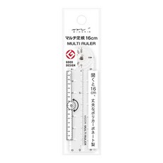 日本 MIDORI 折尺 42263 16cm, 透明色, 1個