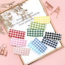 格紋方形髮夾 10件組