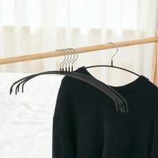 Back to Basics 圓弧超薄衣架, 黑色, 10個