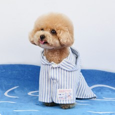 Grooming Dog 狗狗泰迪熊毛巾浴袍, 1個, 藍色