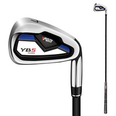 PGM Golf 男用高爾夫7號鐵桿 藍色碳纖維 YB5, R, 30度