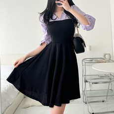 글램디브 로드유 셔츠 플레어 미니원피스 AG1984