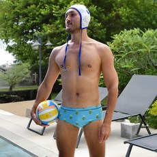 檸檬糖鳳梨Pop短版四角泳褲 LSSMN0065