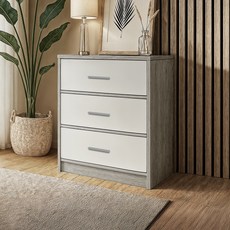 공간플레이 패브릭 모던 슬림 3단 서랍장 1열 600, 그레이, 3개