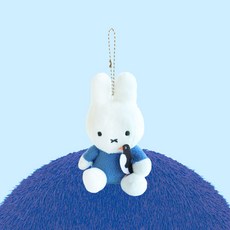 매니어리틀 펭귄 안은 미피 미니 키링 인형, 블루, 1개, 8cm