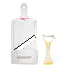 下村 高麗菜刨絲器 + 微笑透明削皮刀組, 隨機出貨(削皮刀), 1套