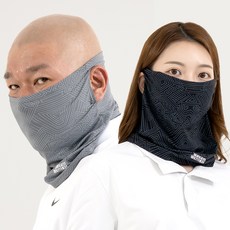 漢堡哥家 冰感呼吸運動防曬涼感口罩 2件組, 1套, 黑色, 灰色