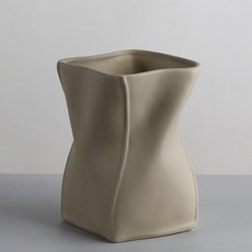 Twist方形花瓶, 卡其色
