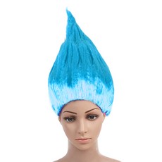 市集風趣味尖頭假髮, 天藍色, 1個